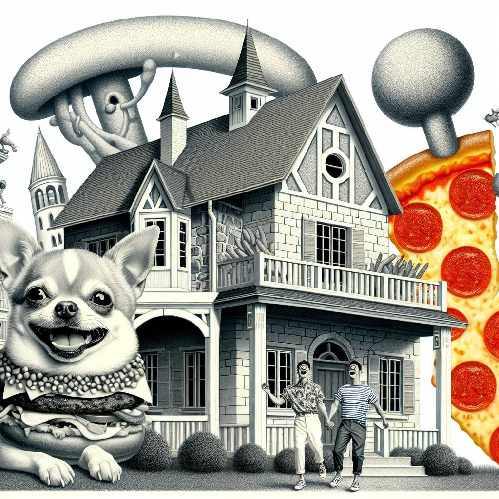 1) Anniversary AI Generated Card - Arse, Bum, Pizza, House, Gay, Chihuahua , and Burger (65a85)