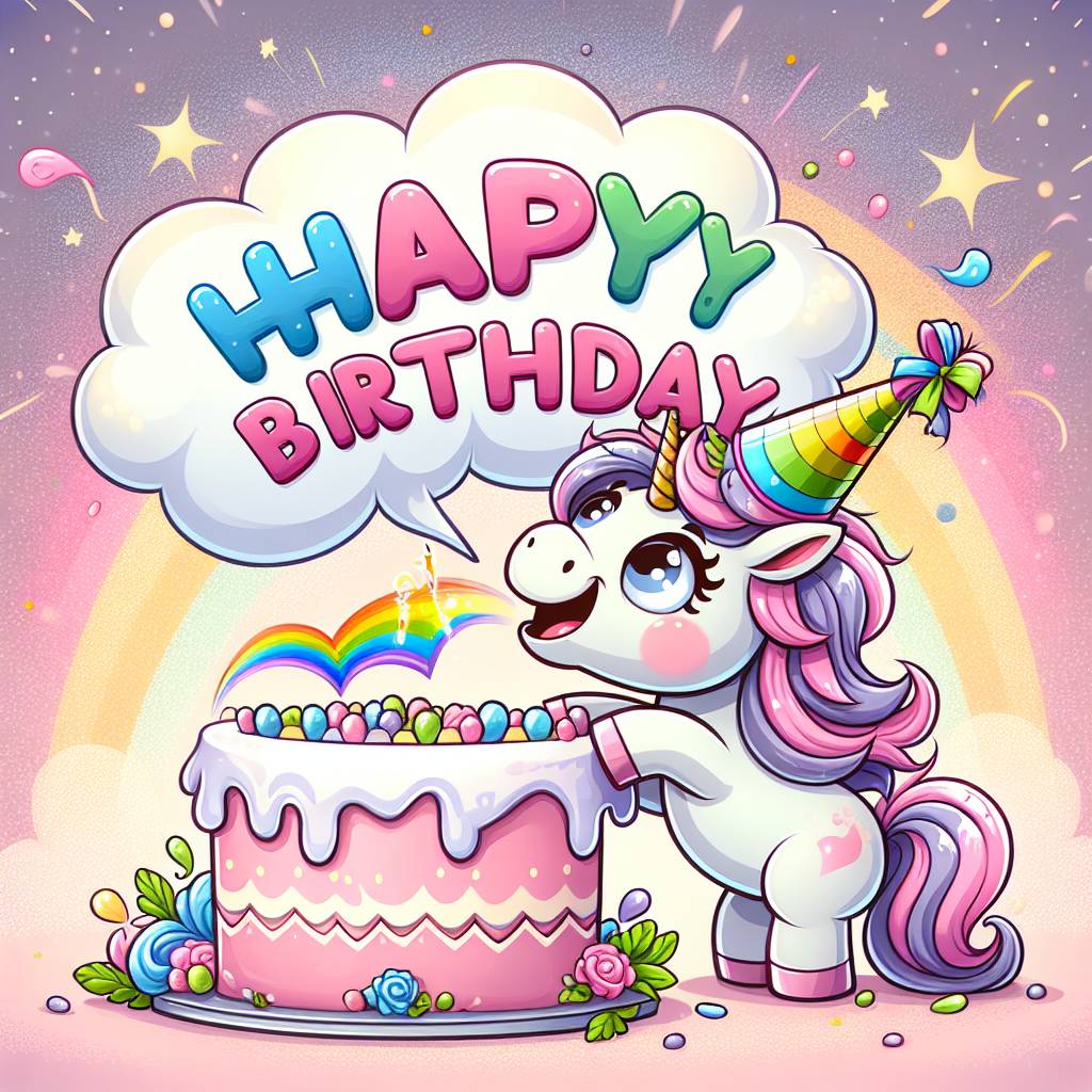 3) Birthday AI Generated Card - funny   for her (7fe0c)