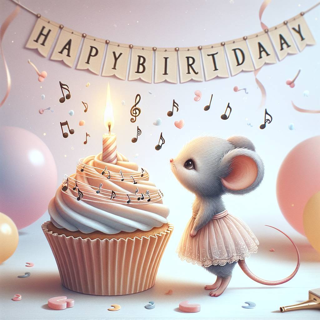 4) Birthday AI Generated Card - musical   (77be1)