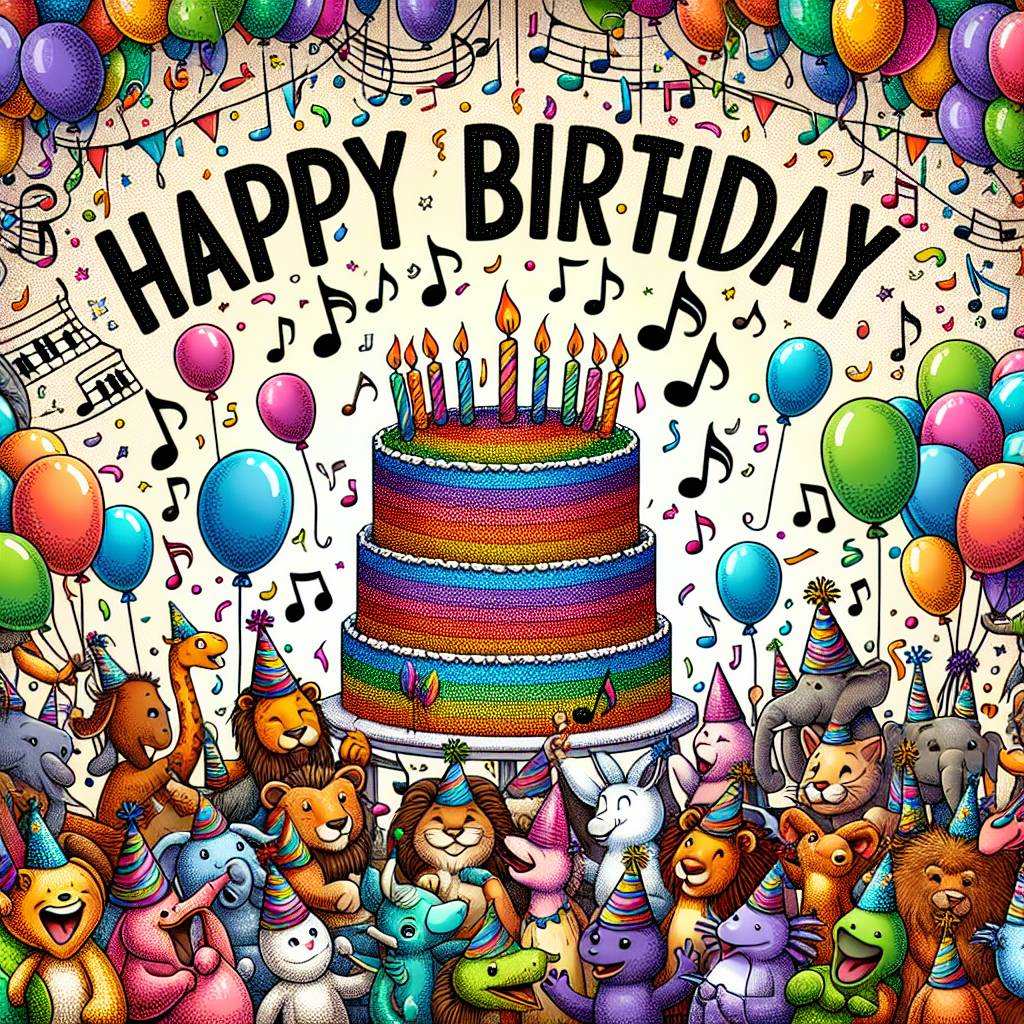 1) Birthday AI Generated Card - musical   (24e61)