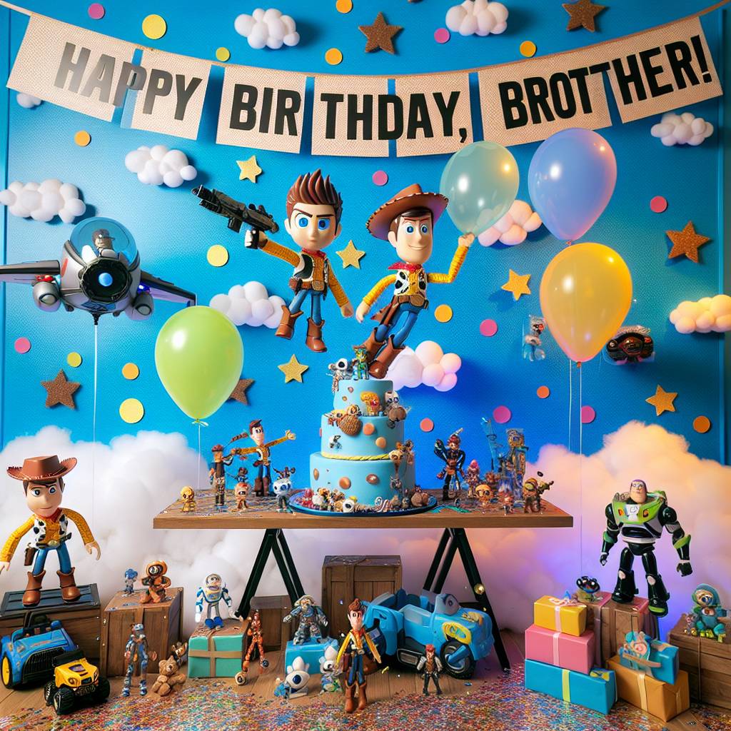 1) Birthday AI Generated Card - Toy story, and Brother (6d40d)