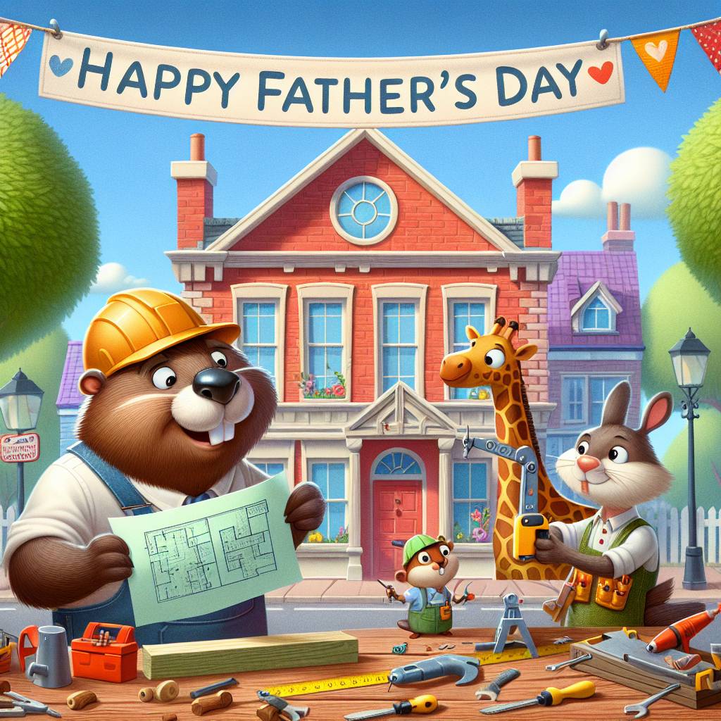 1) Fathers-day AI Generated Card - Building, and Fixing (5c08b)