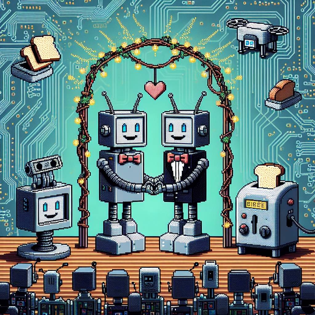 2) Wedding AI Generated Card - robot (02e2e)