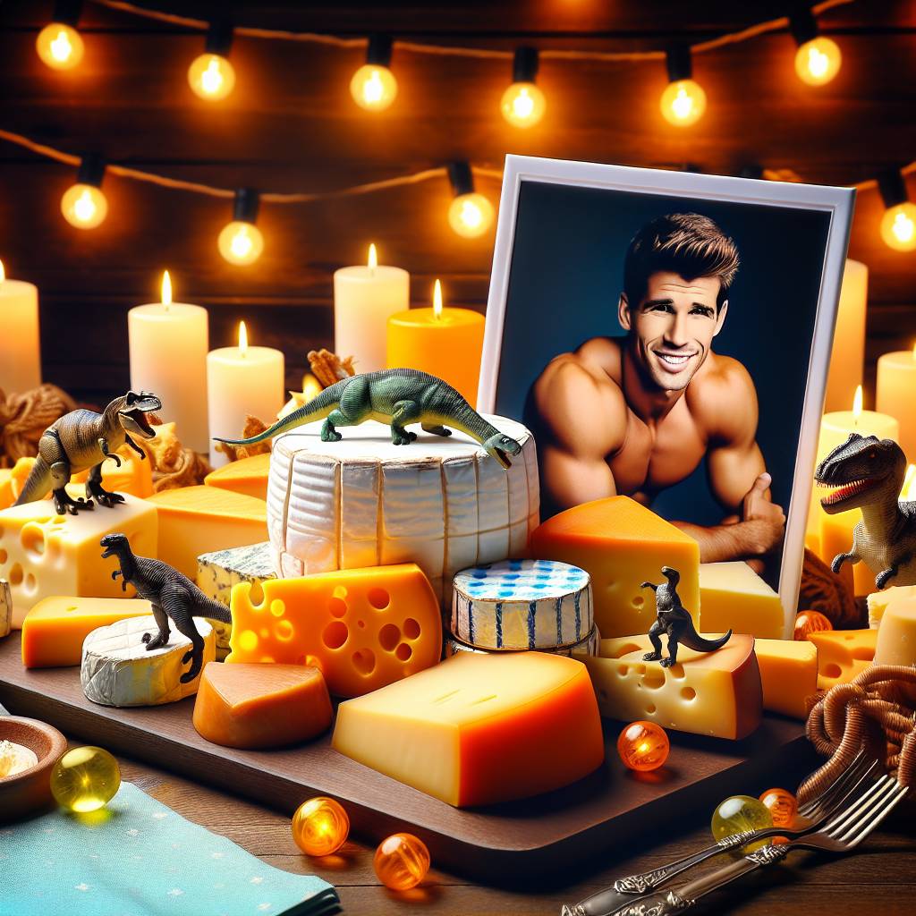 1) Birthday AI Generated Card - Cheese, Dinosaurs, and Henry Cavill