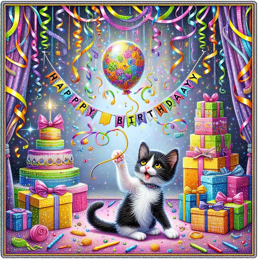 2) Birthday AI Generated Card - Pet Upload(71d26)