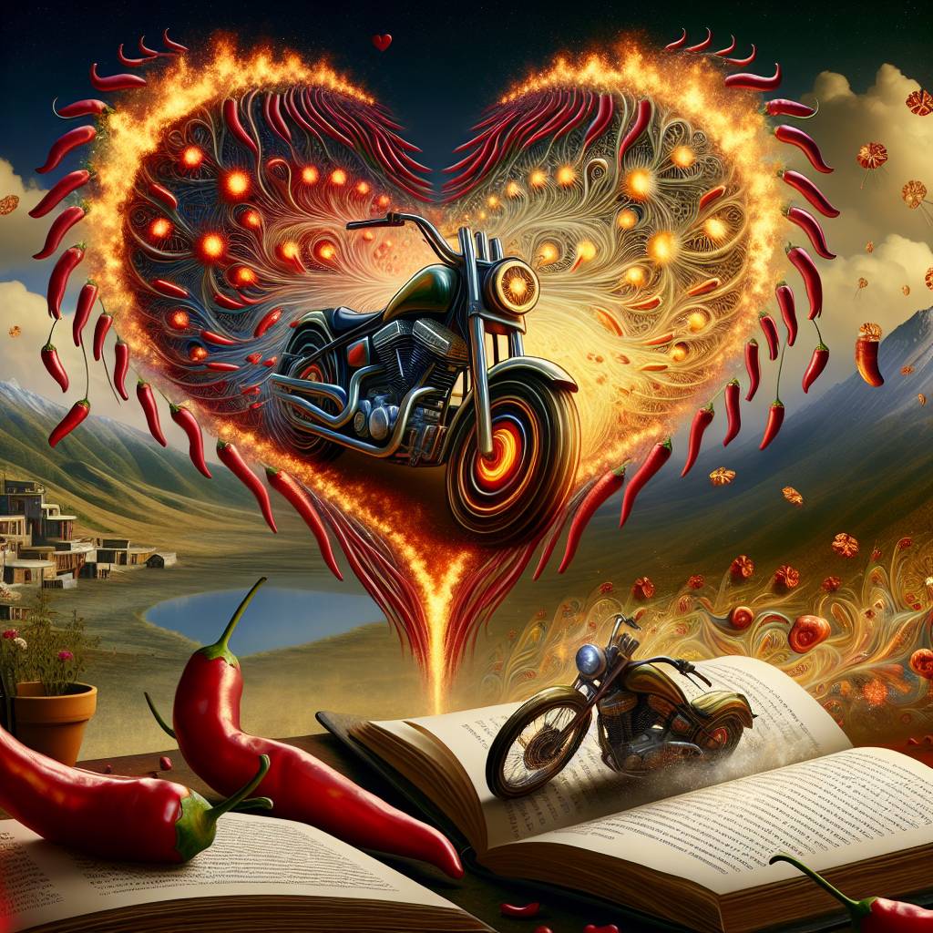 1) Valentines-day AI Generated Card - Motorbikes chillis curry travel adventure reading (b7dc0)