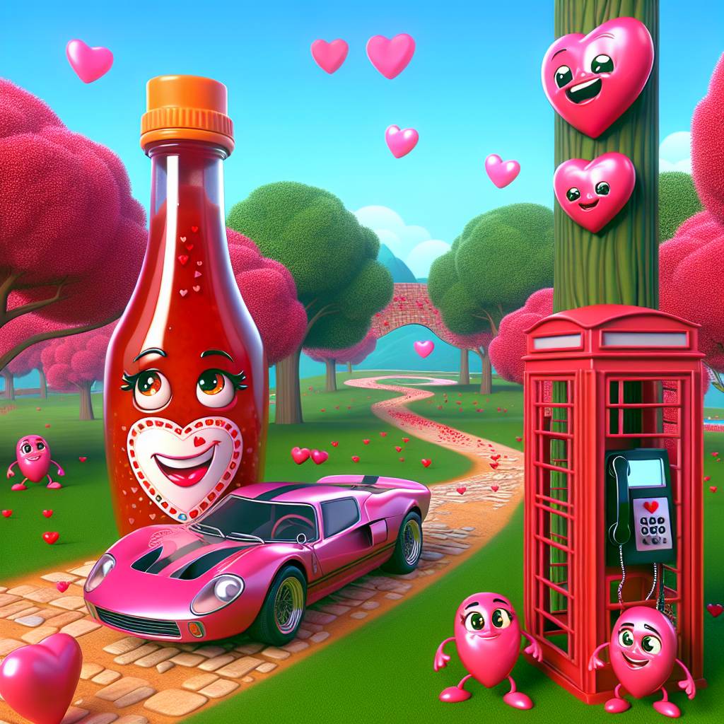 2) Valentines-day AI Generated Card - Hot sauce, Cars, Cricket, and Phone (b9e69)