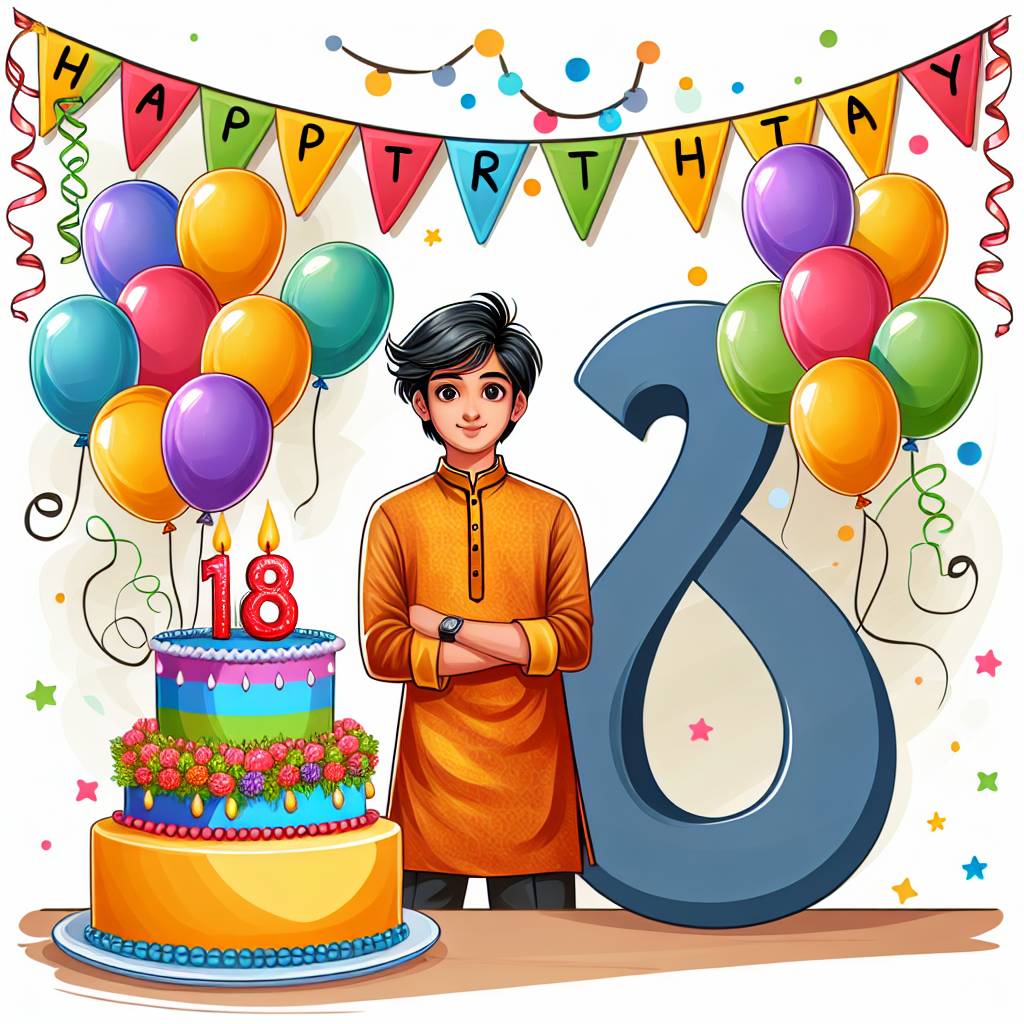 1) Birthday AI Generated Card - son 18th   (8e3a0)