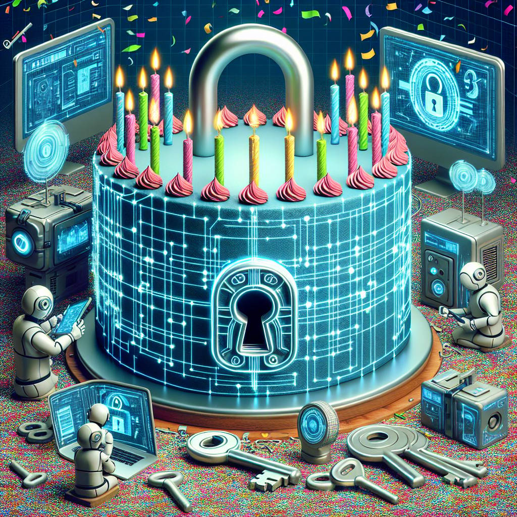 2) Birthday AI Generated Card - Keys, Tech, and Locks
