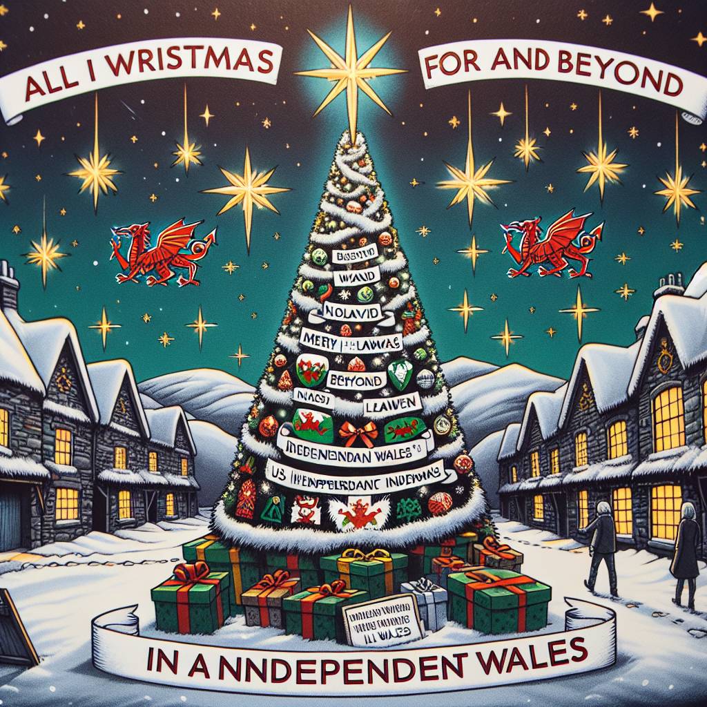2) Christmas AI Generated Card - Welsh independence (0054f)