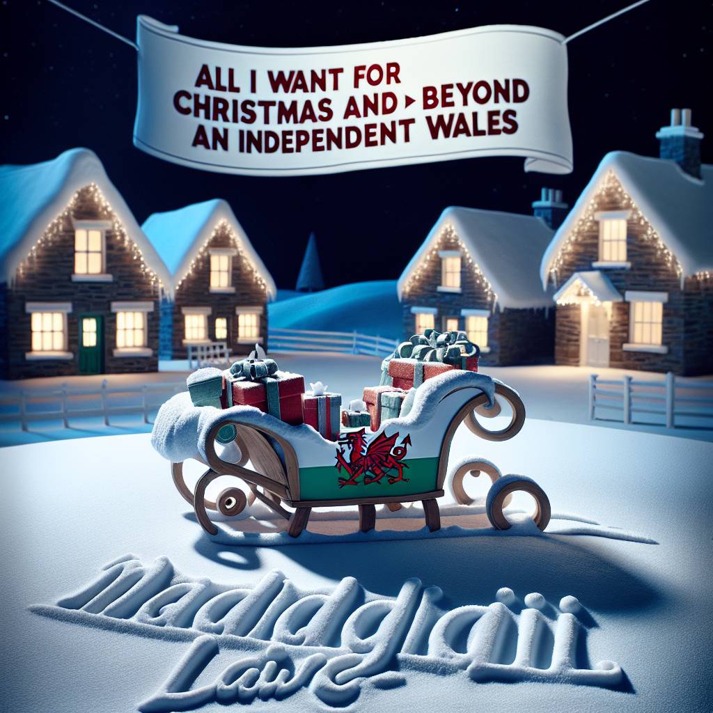 3) Christmas AI Generated Card - Welsh independence (6d318)