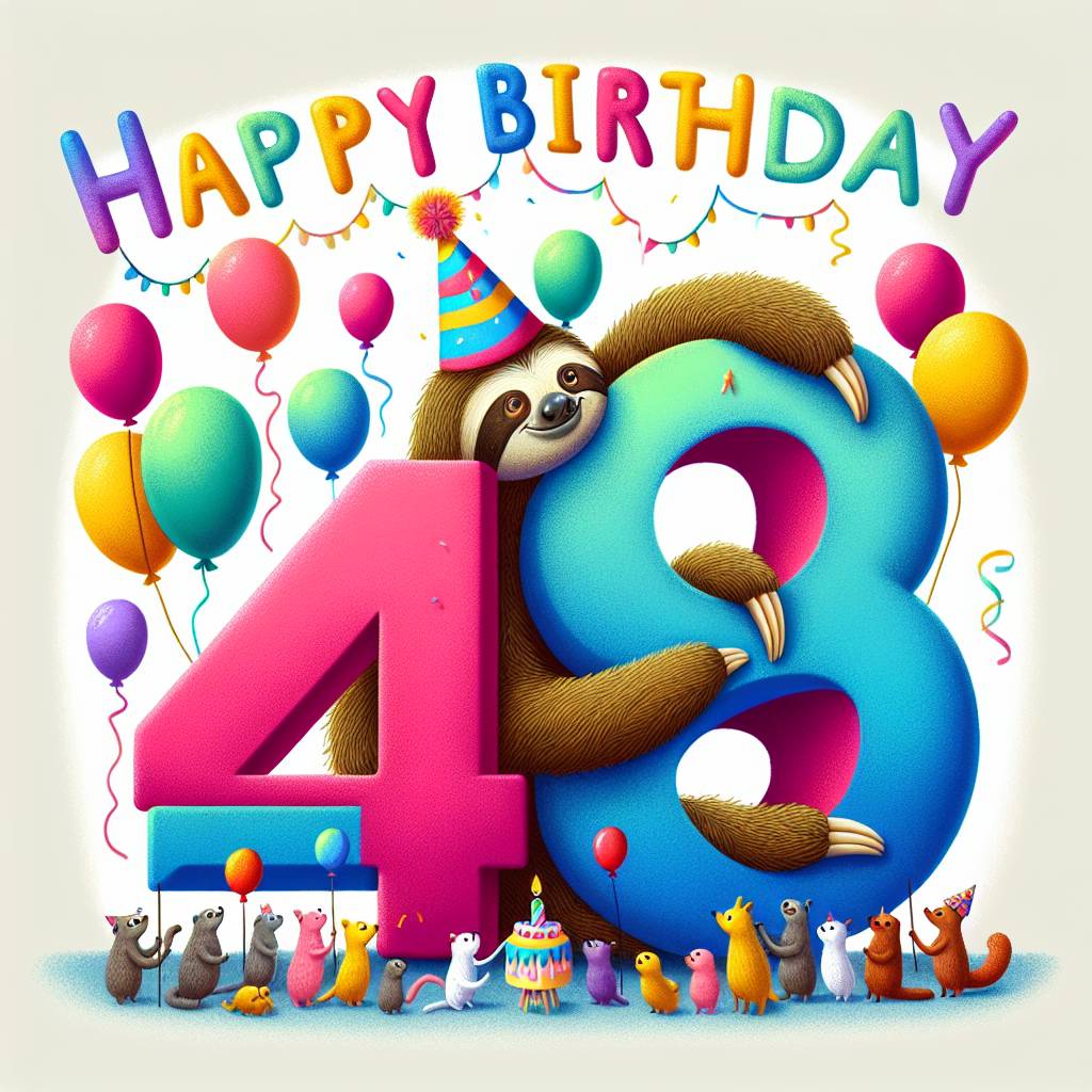 1) Birthday AI Generated Card - 48th   (69315)