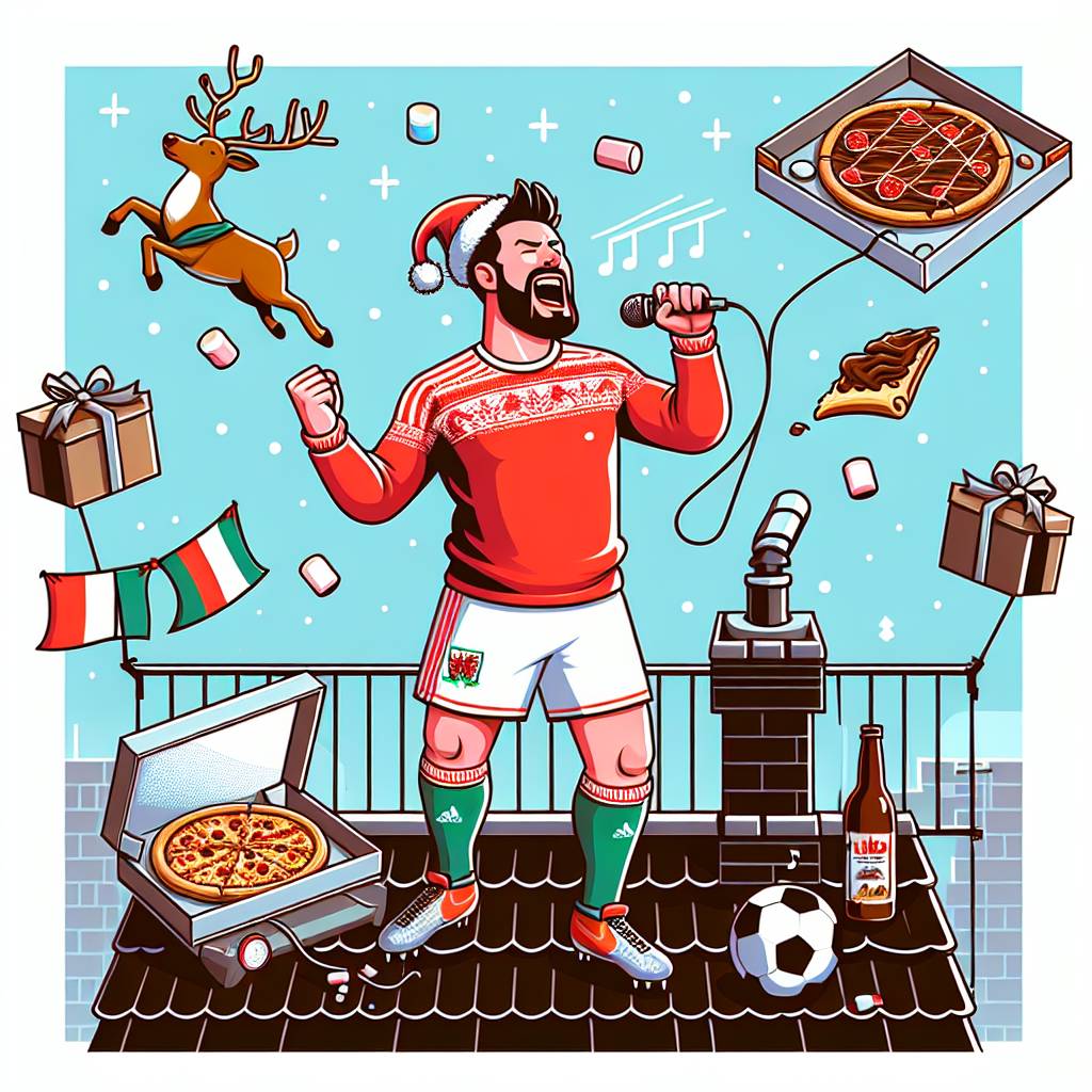 3) Christmas AI Generated Card - Nutella & Marshmallow pizza, Welsh man in his 40's singing never gonna give you up, and Soccer (26c8c)})