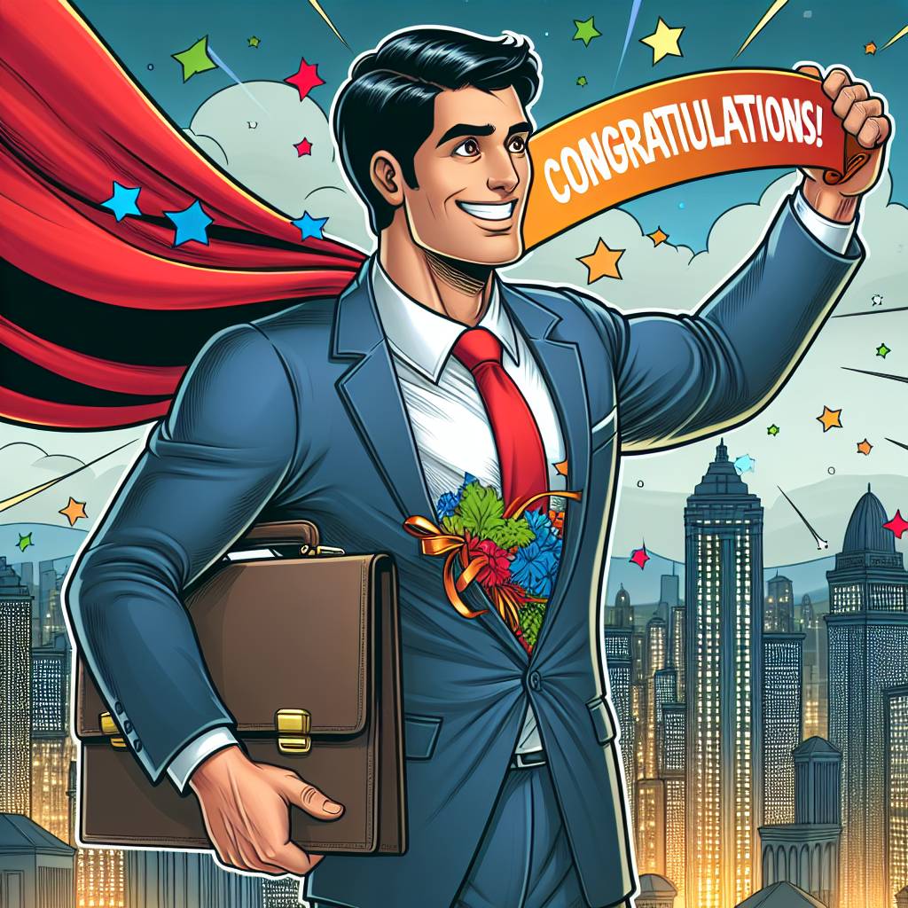 1) Congratulations AI Generated Card - Businessman who is secretly Superman  (25d18)