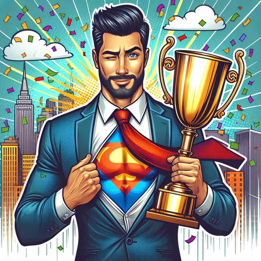 2) Congratulations AI Generated Card - Businessman who is secretly Superman  (e8977)