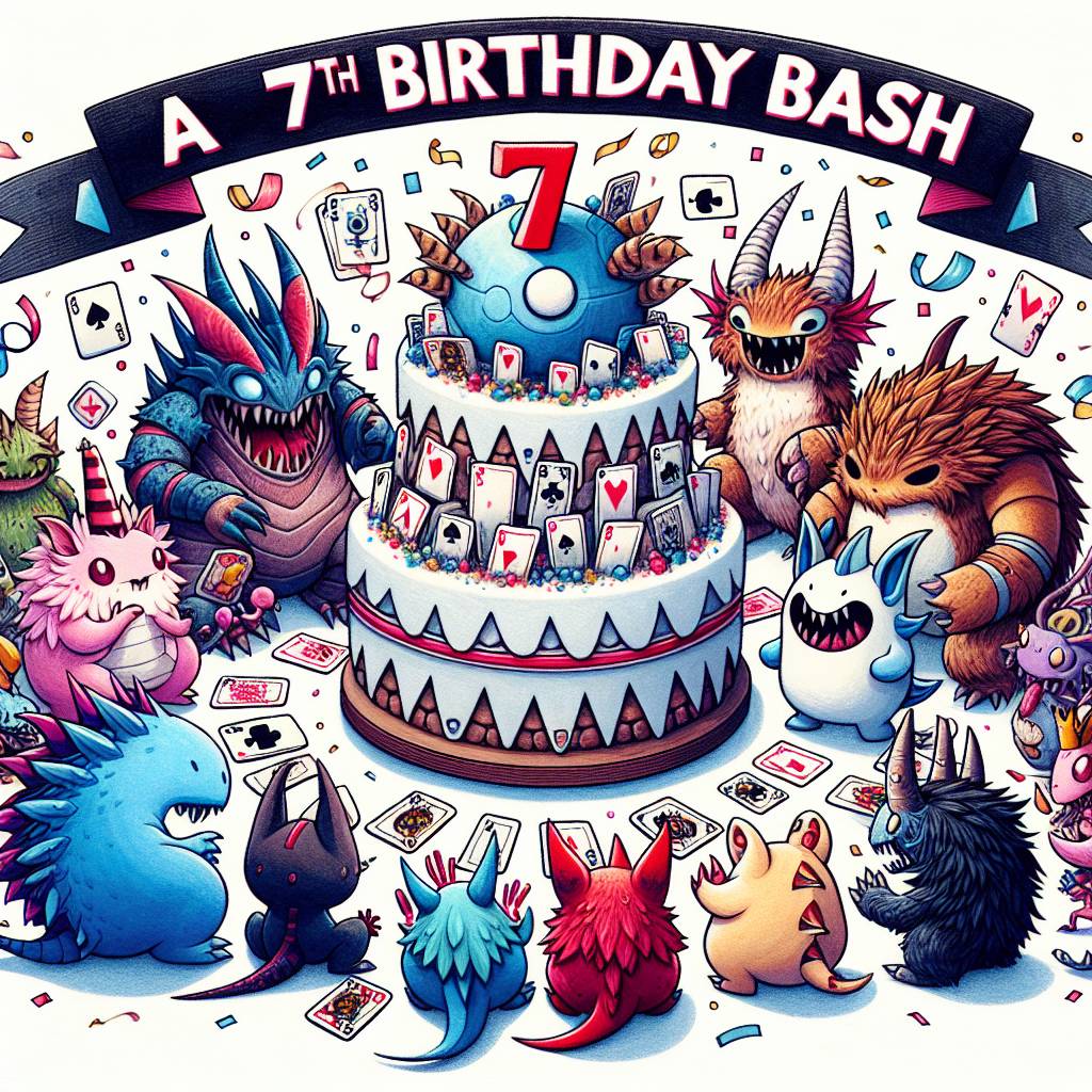 2) Birthday AI Generated Card - Pokémon , The name Ben, Card games, and 7th birthday (ed879)