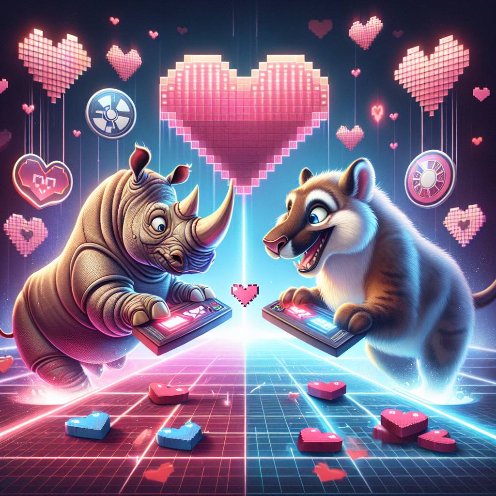 1) Valentines-day AI Generated Card - Rhino, Puma, Computer game, and Star wars (2fbfd)