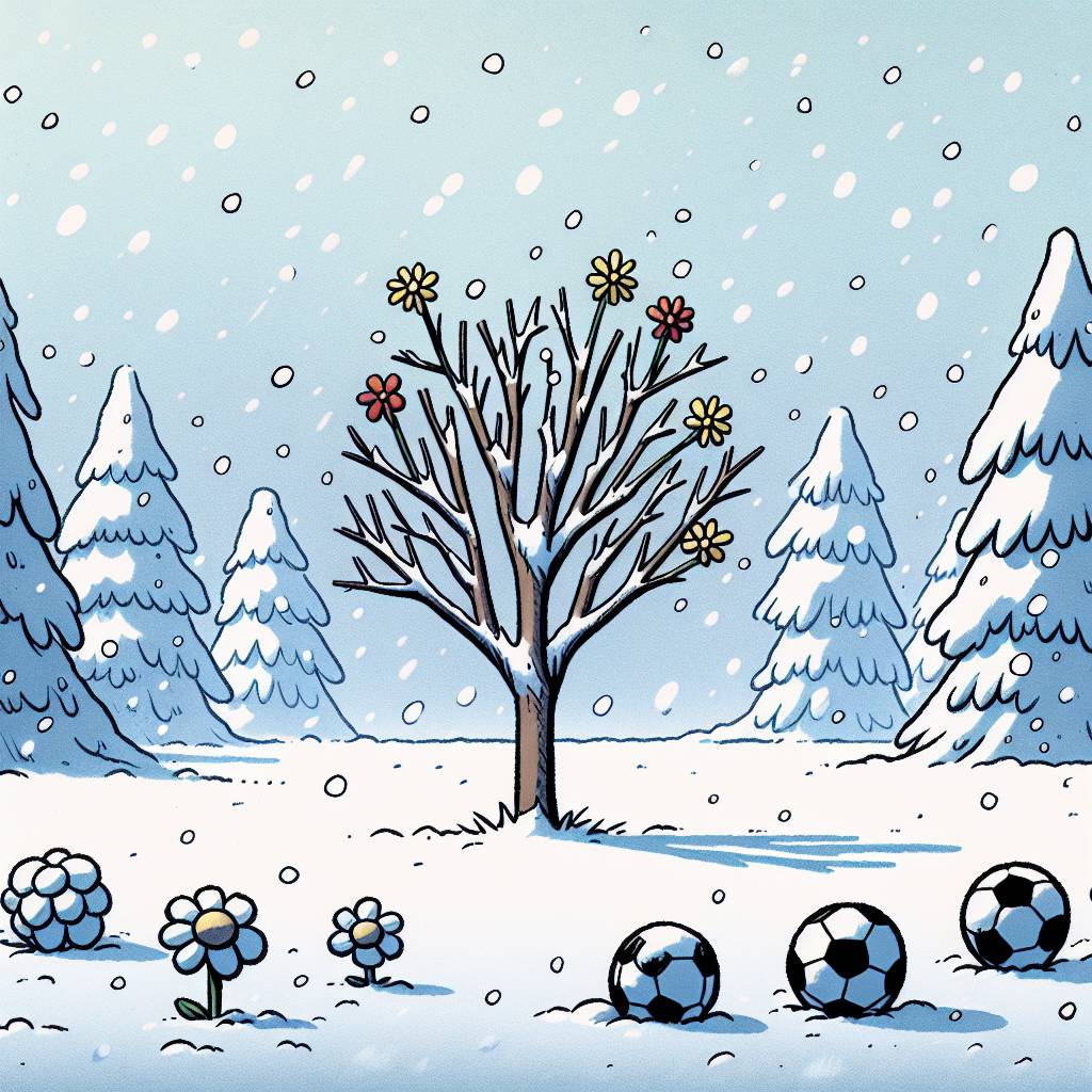 3) Christmas AI Generated Card - Minimalism, Soccer, and Flowers (62ce3)