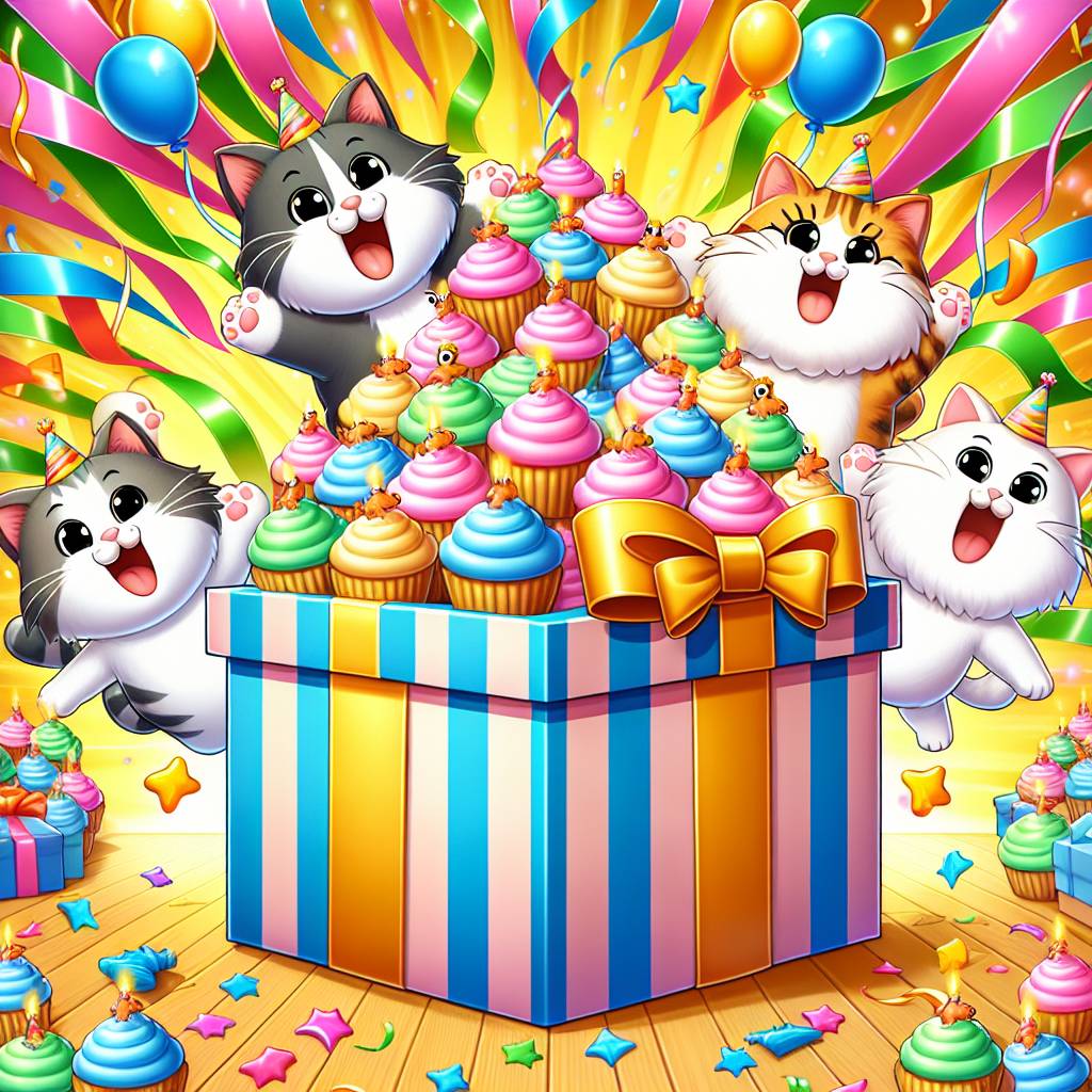2) Birthday AI Generated Card - Cats (75766)
