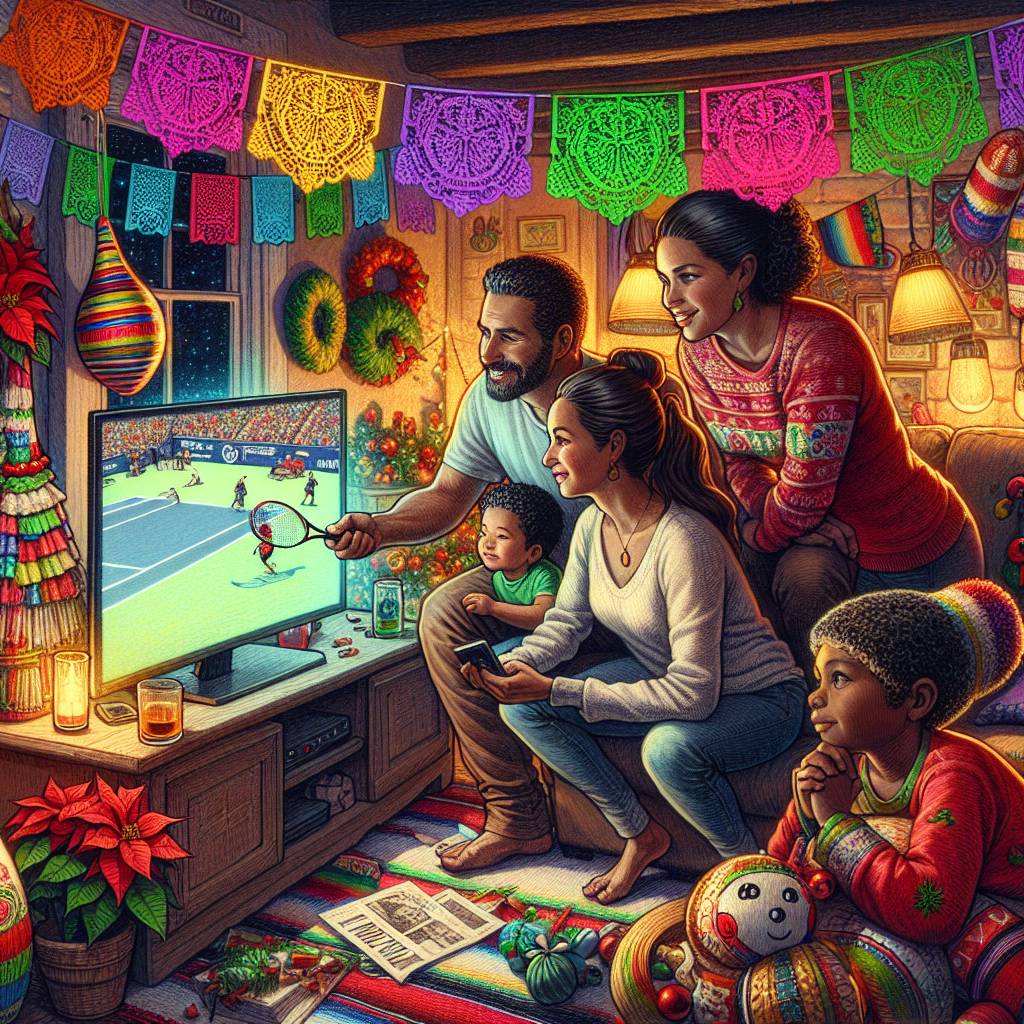 1) Christmas AI Generated Card - Mexico, Tennis, and Computers
