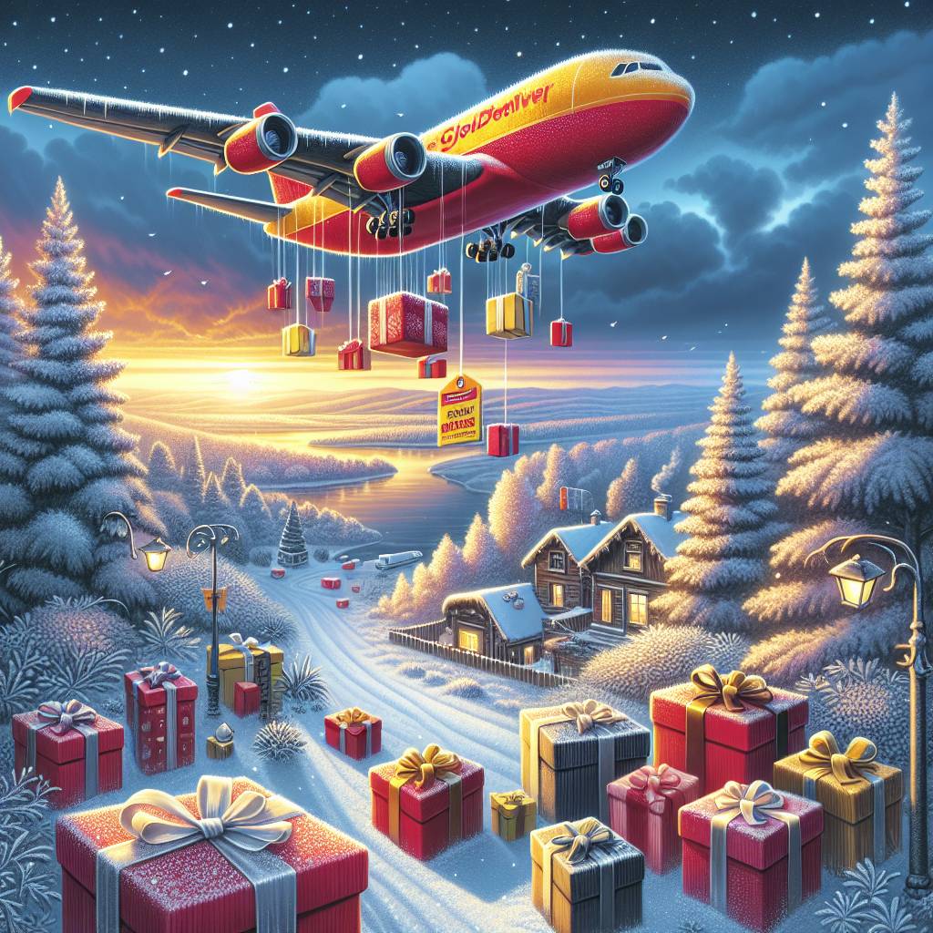 1) Christmas AI Generated Card - DHL, Planes, and Marketing (af34d)
