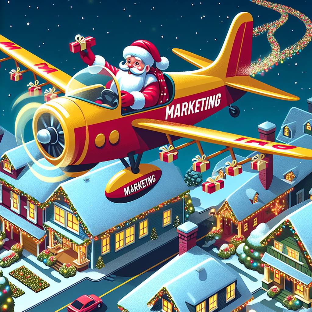 2) Christmas AI Generated Card - DHL, Planes, and Marketing (d5a97)