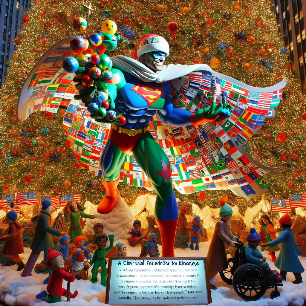 3) Christmas AI Generated Card - Kindness , Giving, Diversity , Disability , Inclusion, Hero, and Superpower  (bc5d5)