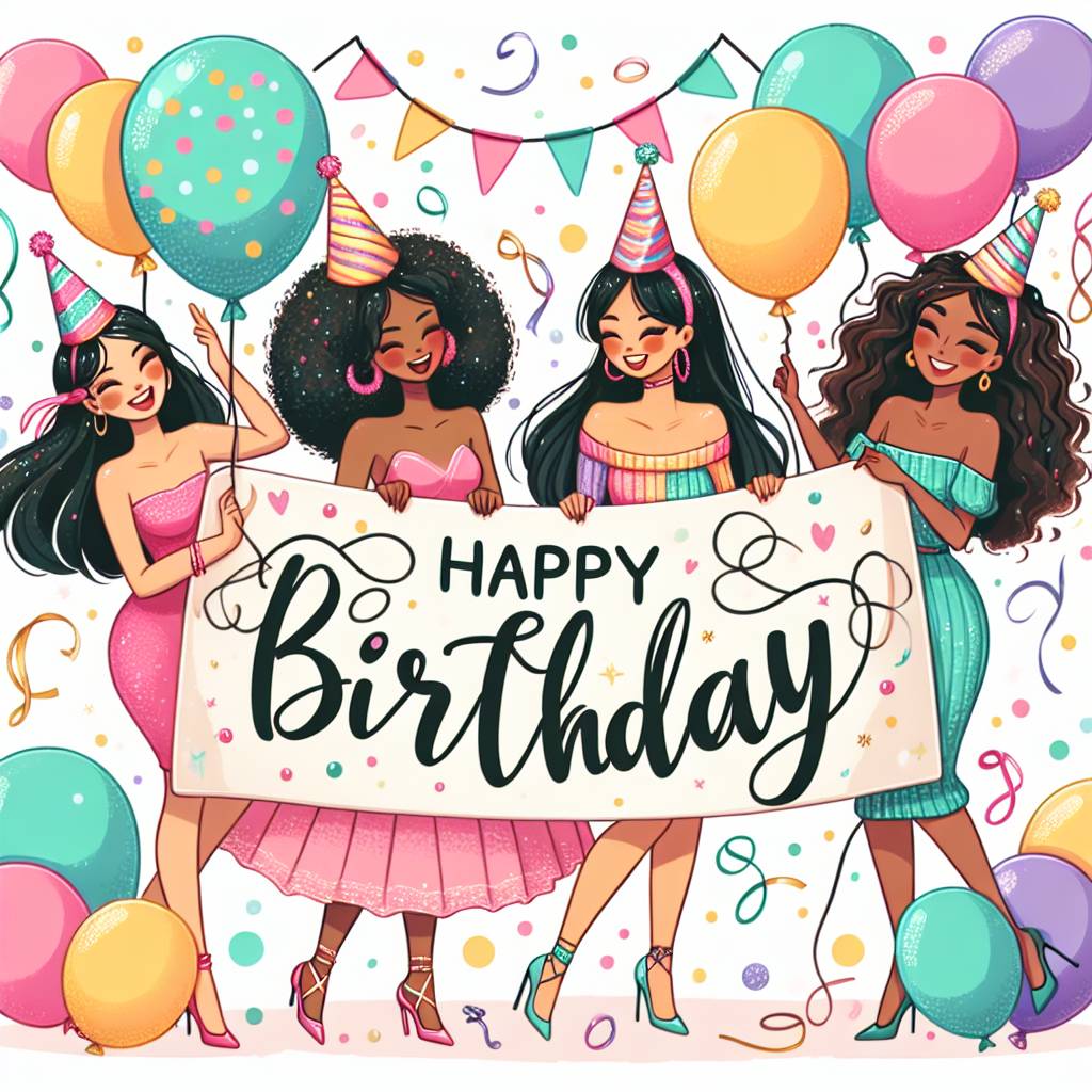 1) Birthday AI Generated Card - ladies   (5210e)