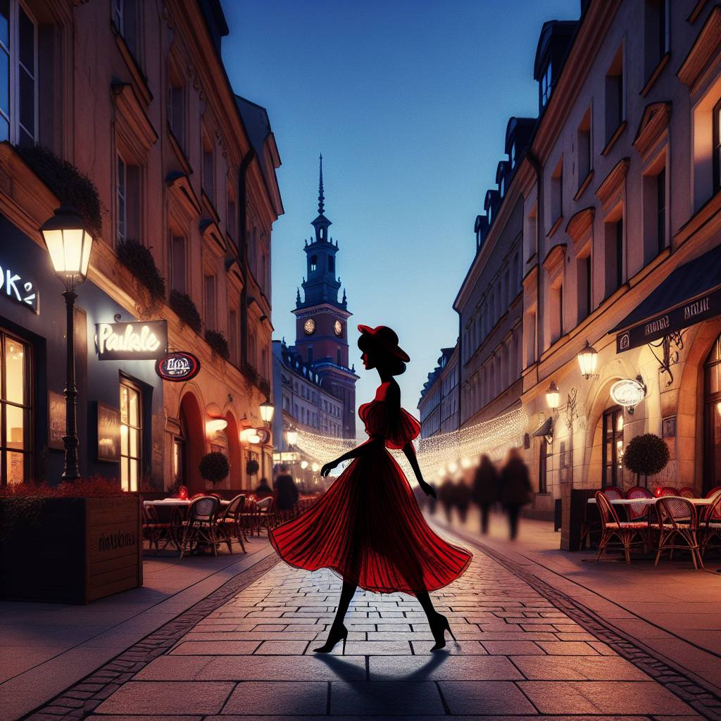 2) Valentines-day AI Generated Card - Poland, Romance, Burlesque, Red dress, and Paris (3bc1a)