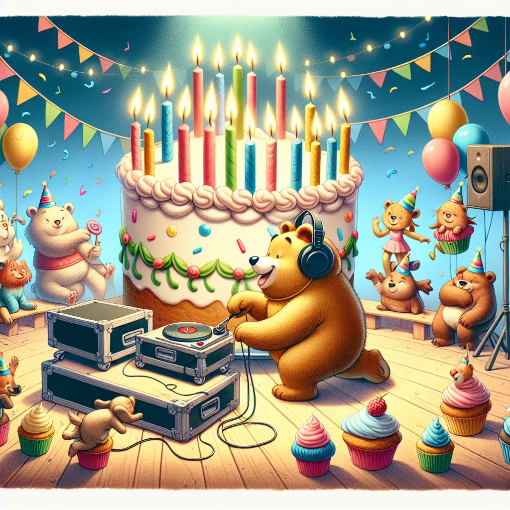 1) Birthday AI Generated Card - Dancing, Producing , and Singing (ece02)