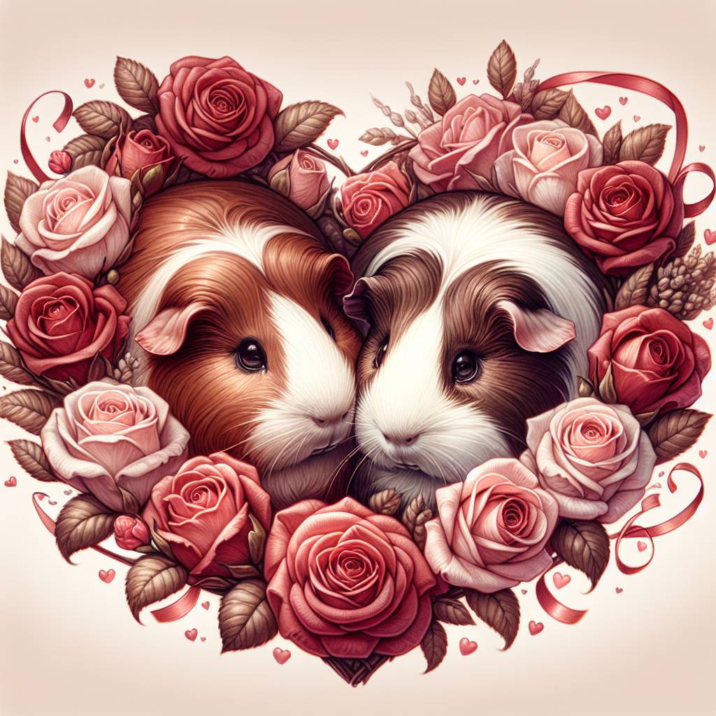 1) Valentines-day AI Generated Card - Guinea pig (87627)