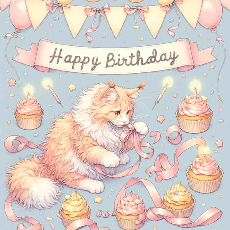 Maine Coon Birthday Cards