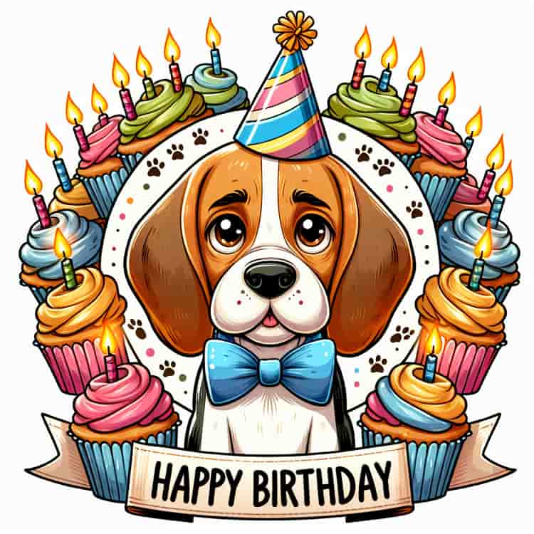 Beagle Birthday Cards