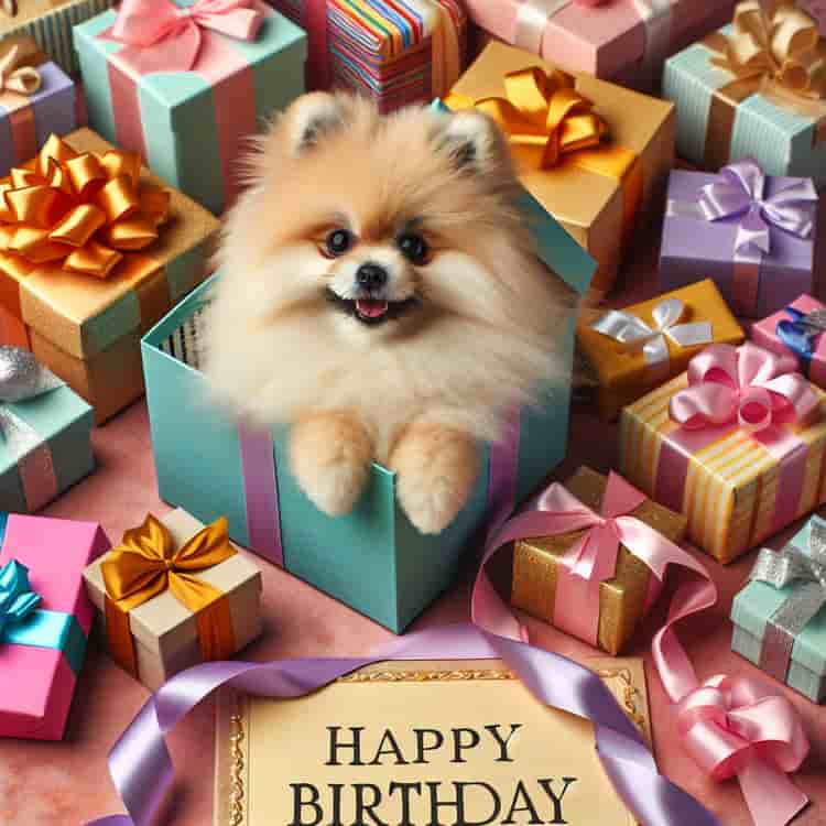 Pomeranian Birthday Cards