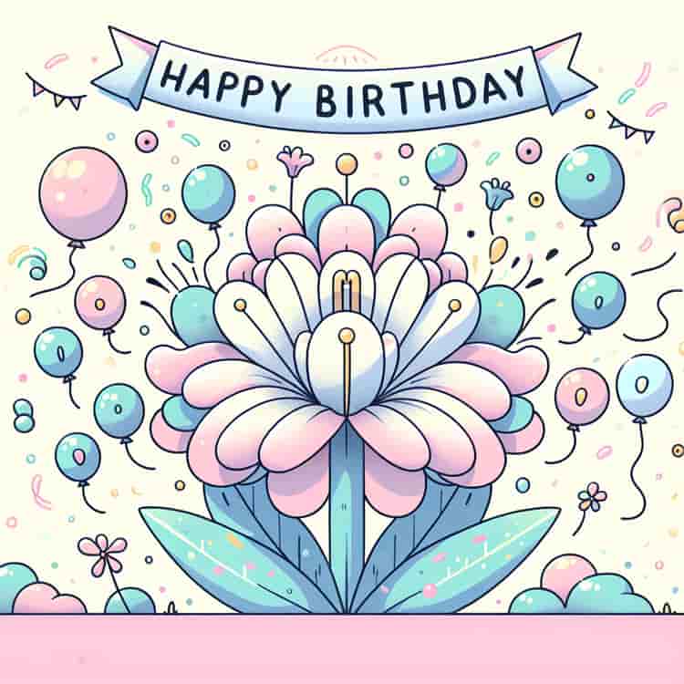 Birthday Flower Cards