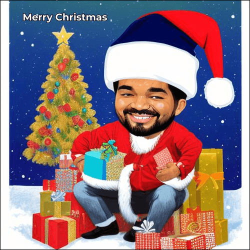 Face swap Christmas card idea
