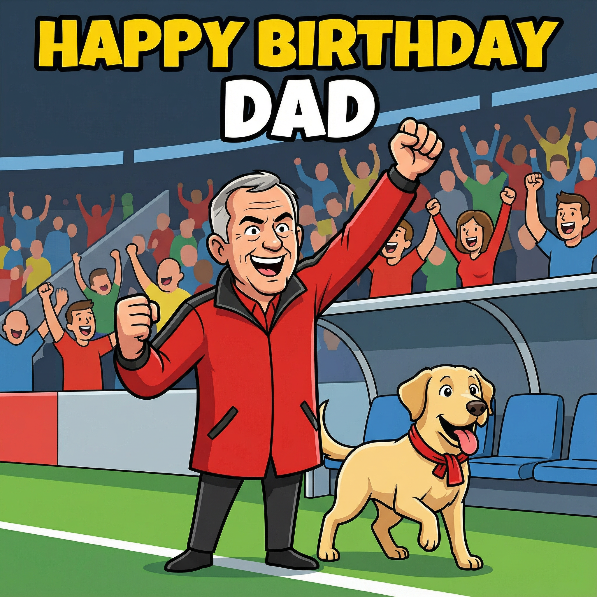 Dad as a football legend